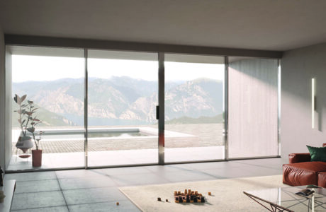 Il serramento scorrevole SX120 mette in relazione indoor e outdoor della casa