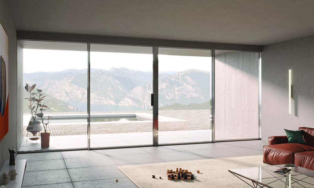 Il serramento scorrevole SX120 mette in relazione indoor e outdoor della casa