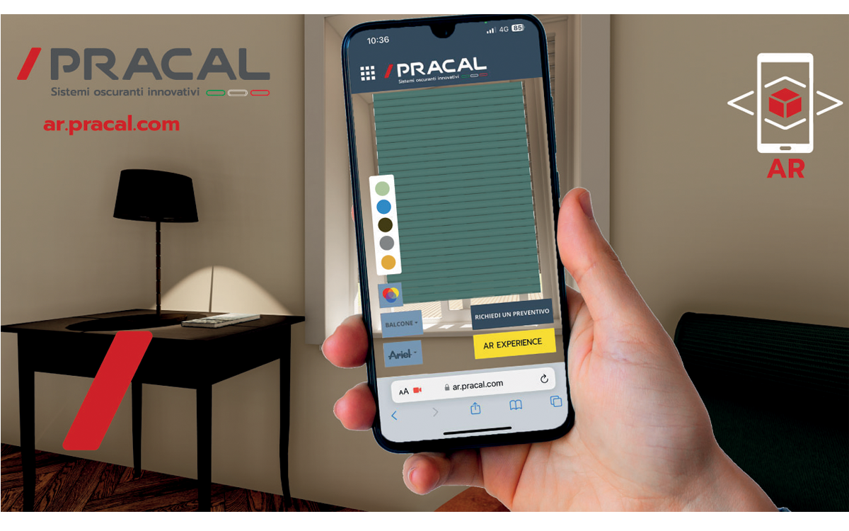 Con la realtà aumentata della piattaforma web di Pracal, scegliere le giuste tapparelle per la casa  non è mai stato così facile.