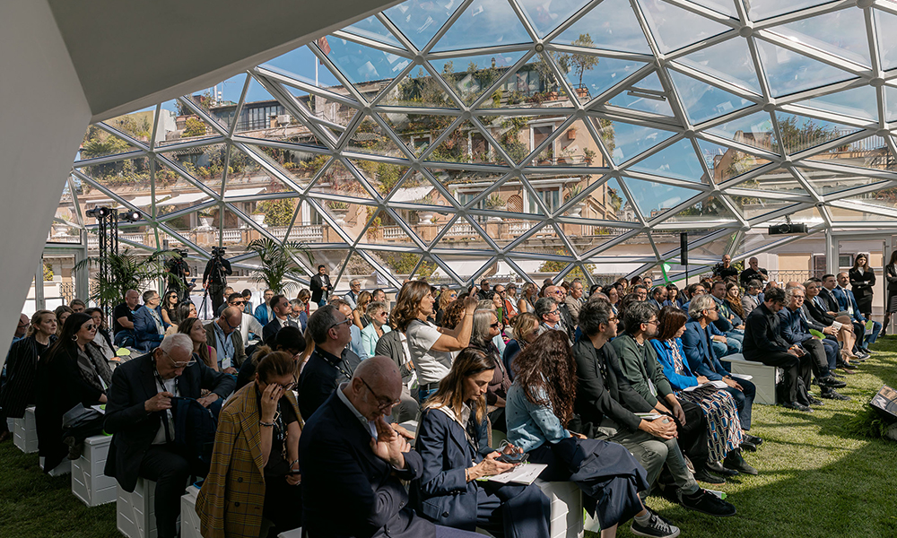 Premiazione del Premio Aurea, evento biennale dedicato ai migliori interventi architettonici italiani.