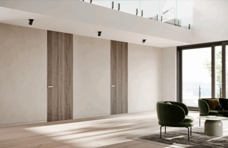 porte filomuro effetto legno di Ermetika