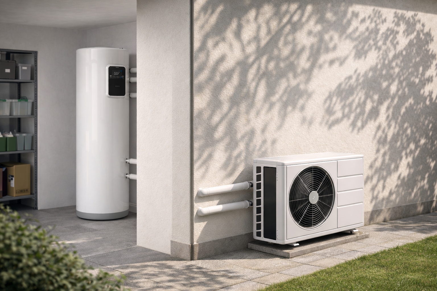 Scaldabagno a pompa di calore splittato